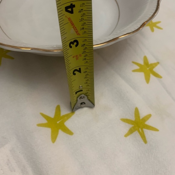 Vintage Elegant White and Gold Rimmed Dinnerware Bowl - Picture 3 of 6